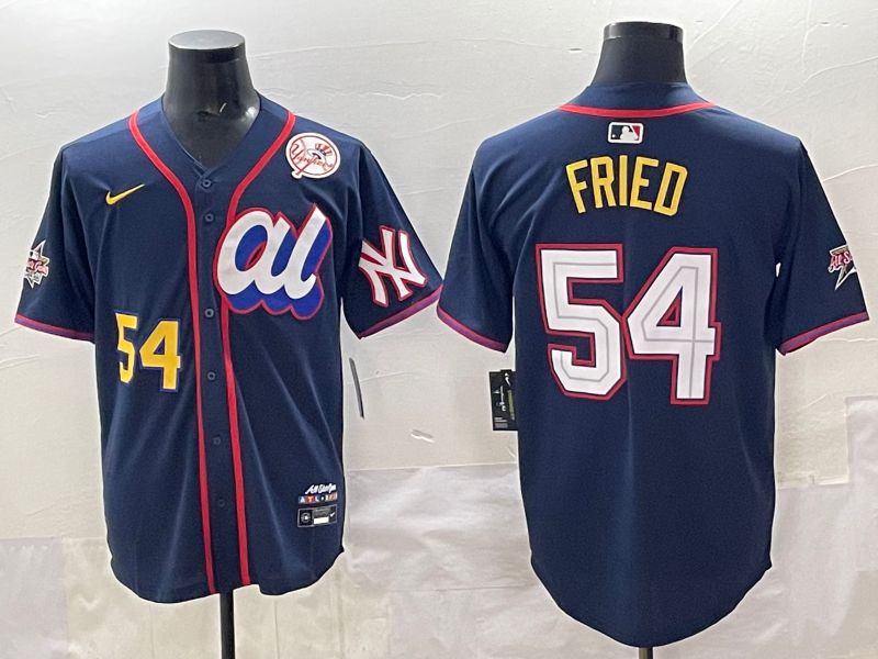 Men 2025 New York Yankees #54 Fried Drak Blue All star Nike MLB Jersey style 06->new york yankees->MLB Jersey